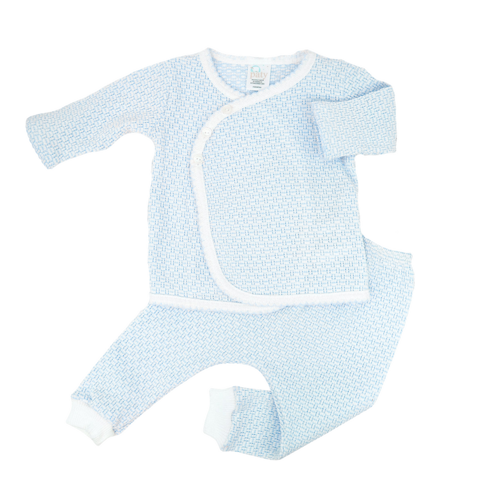 2 Piece Kimono Leggings Set - Blue