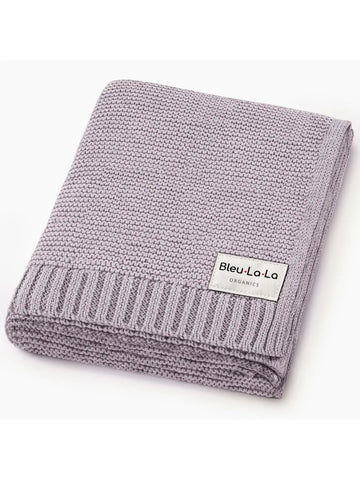 Org. Cotton Receiving Baby Blanket- Lilac