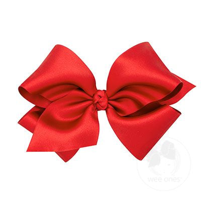 King French Satin Bow Ruby