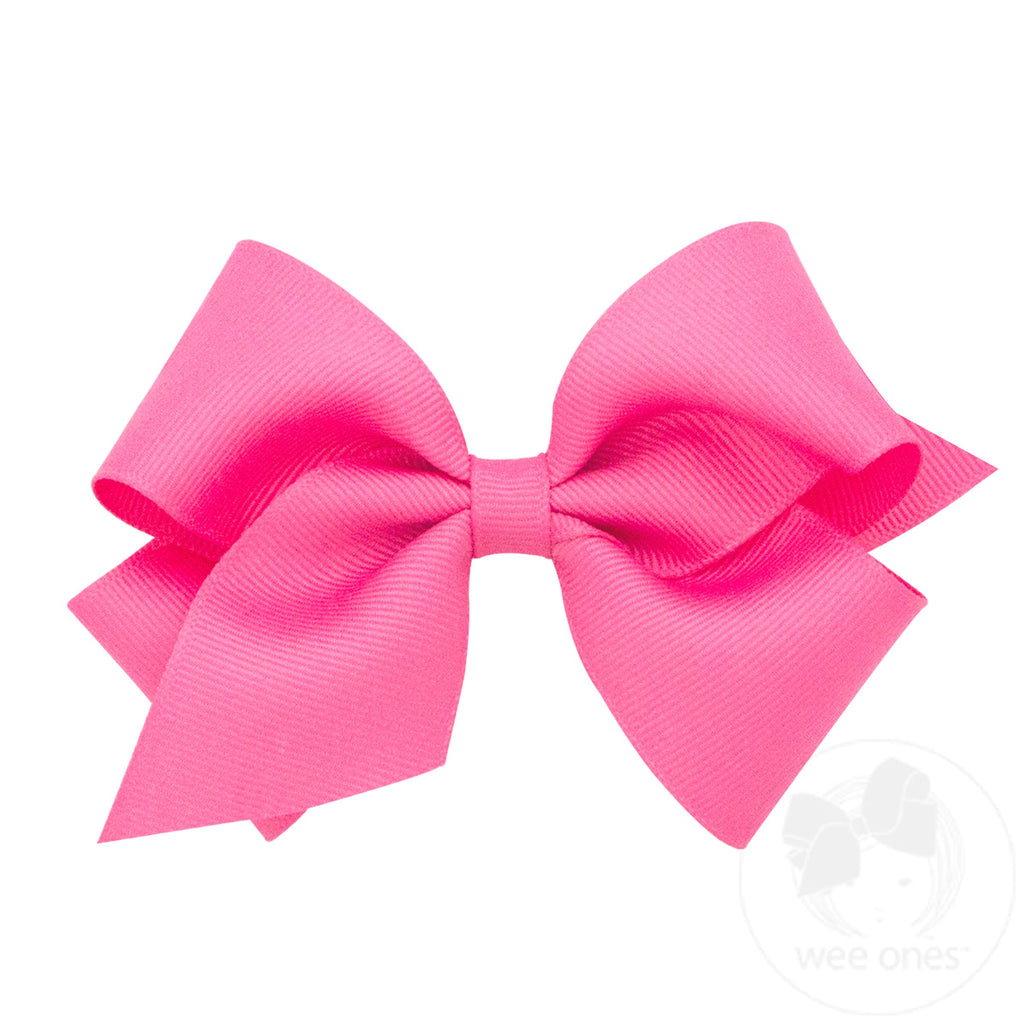 Small grosgrain Bow Hot Pink