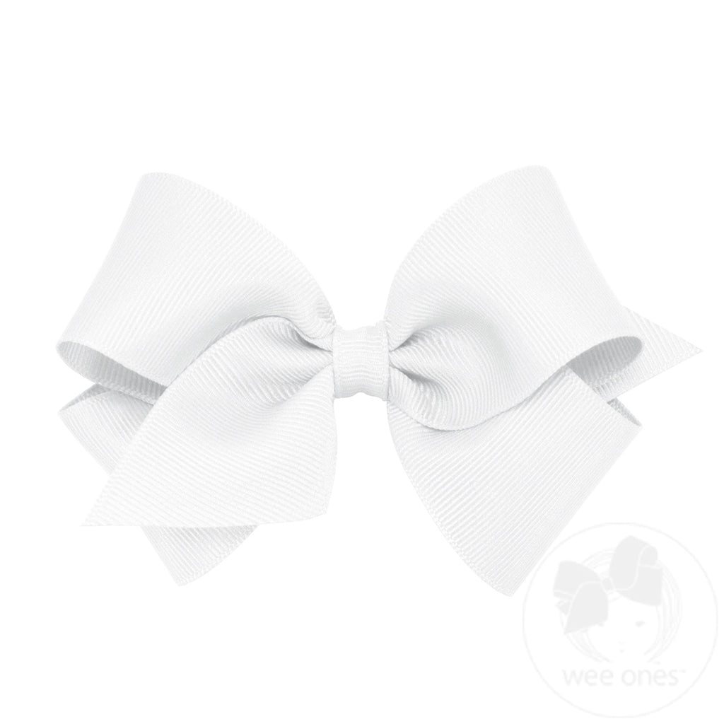 Small grosgrain Bow White