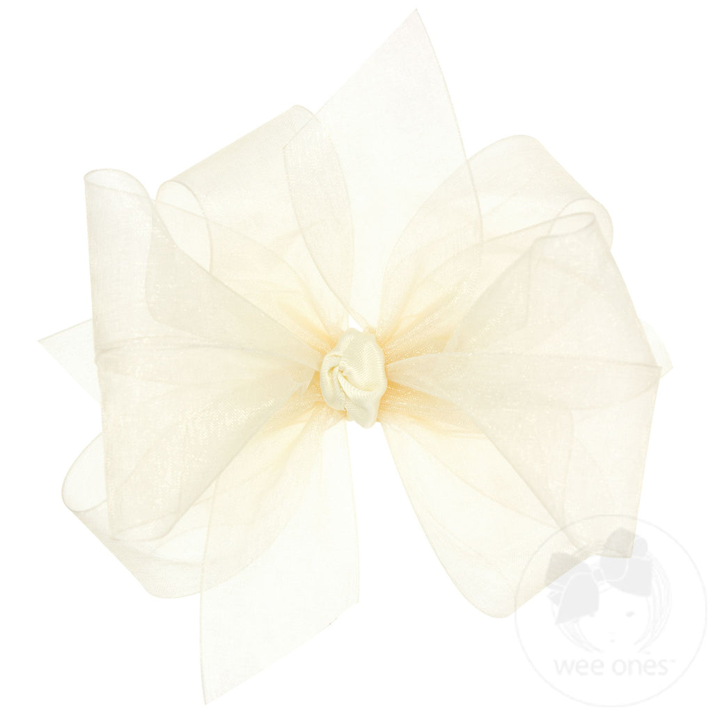 Medium Organza Bow Ecru