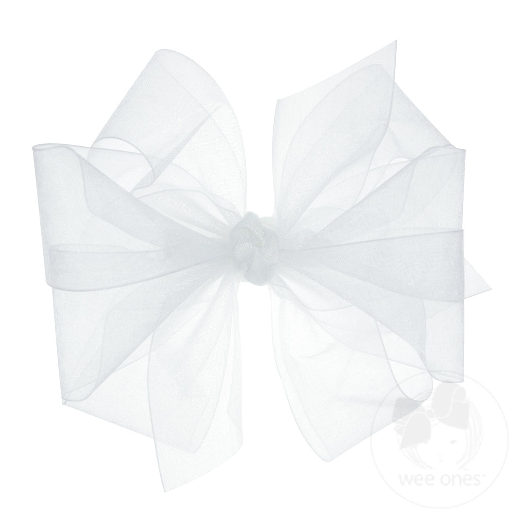 Medium Organza Bow White