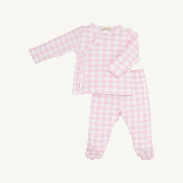Cameron Cross-Front Set Pink Gingham