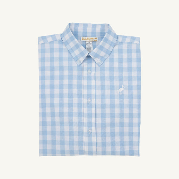 Beale Street Blue Gingham/Worth Avenue White Dean`s List Dress Shirt
