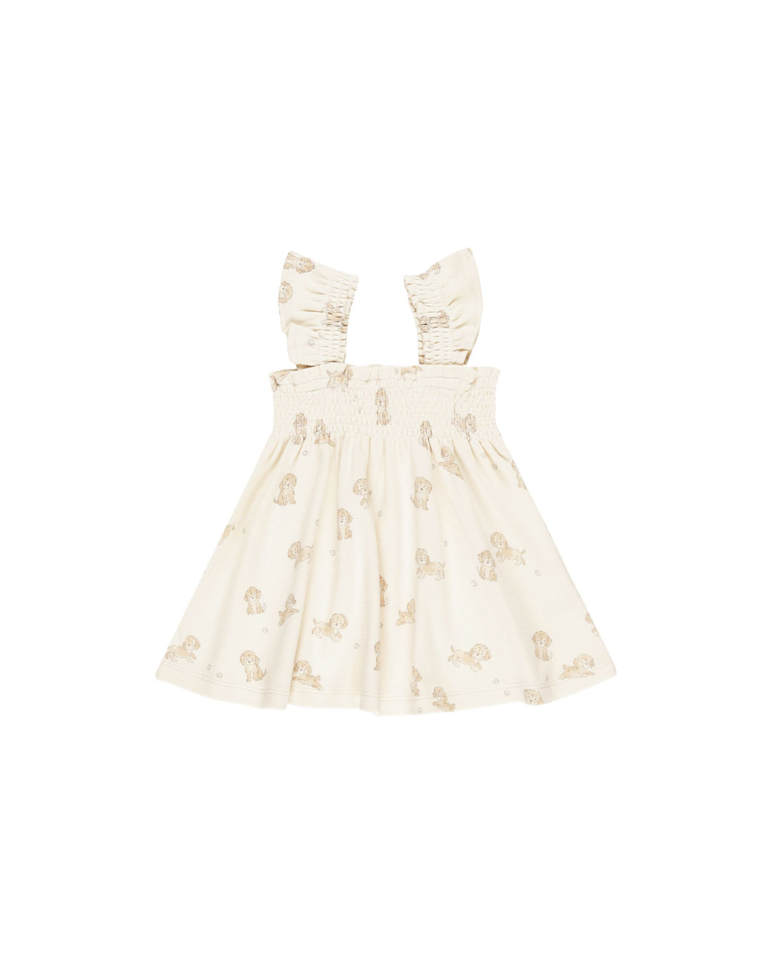 Smocked Jersey Dress - Puppies