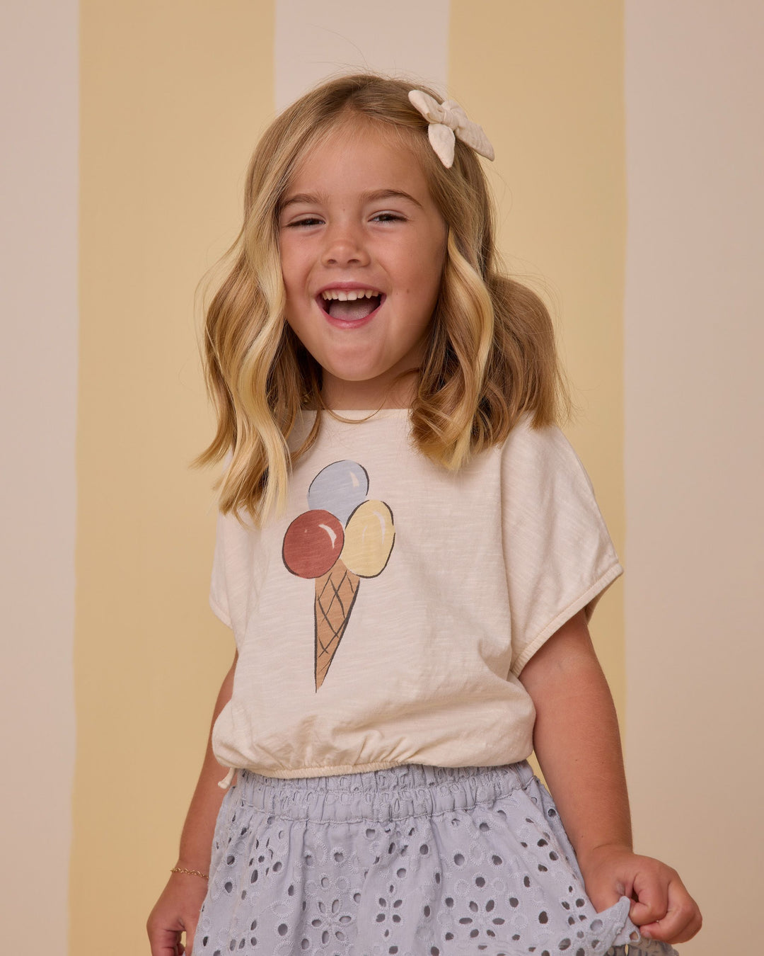 Cropped Cinched Tee- Gelato