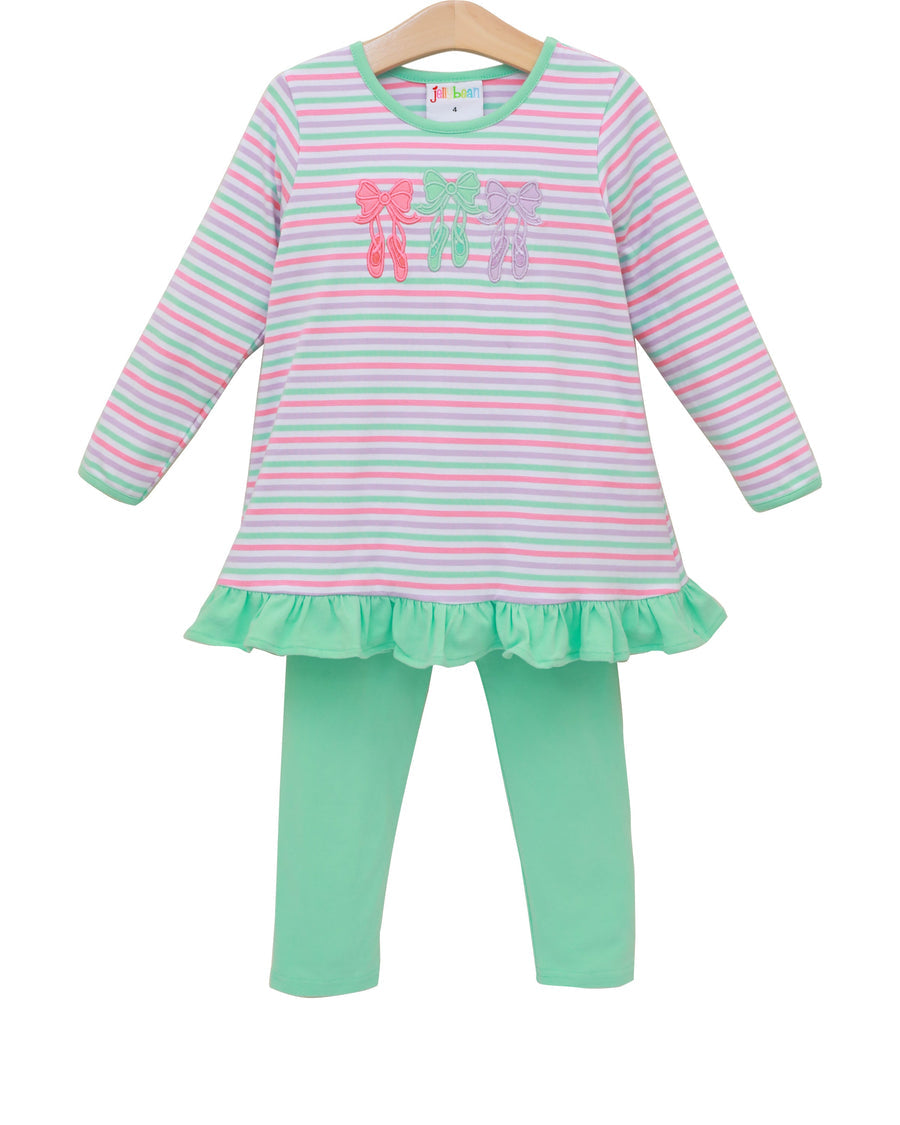 Bows & Ballet Ruffle Pant Set