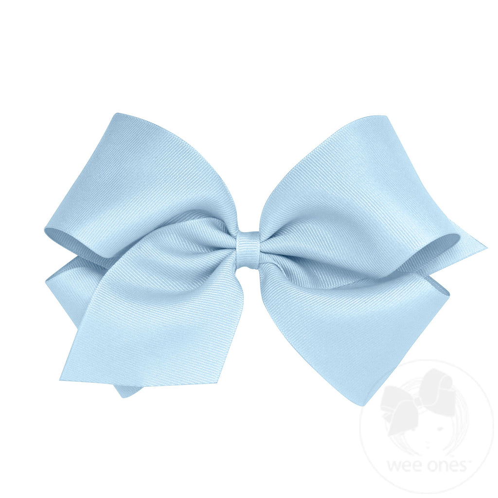 King grosgrain Bow Mid Blue