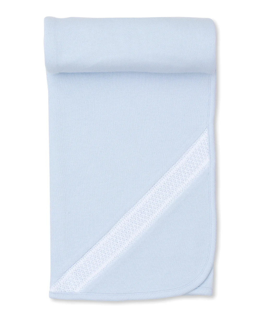 Blue Punto Ingles CLB Hand Smocked Blanket