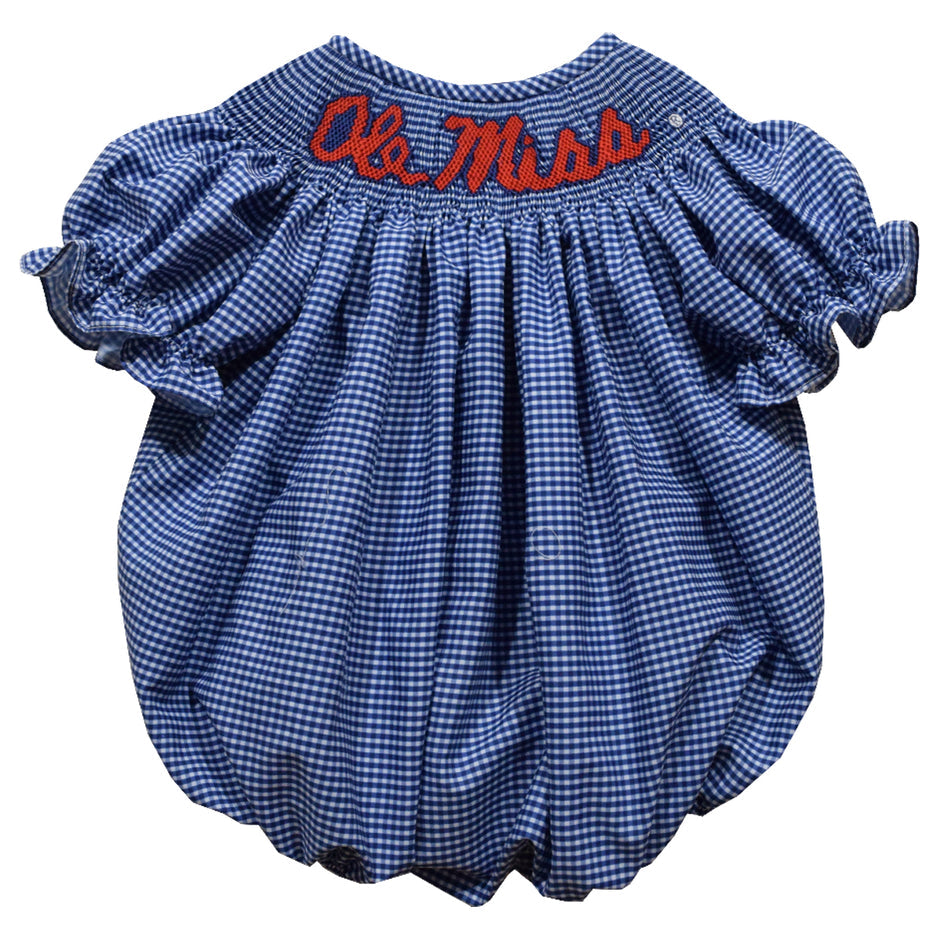 Emma Bishop Bubble Ole Miss Rebels Smocked Light Bl