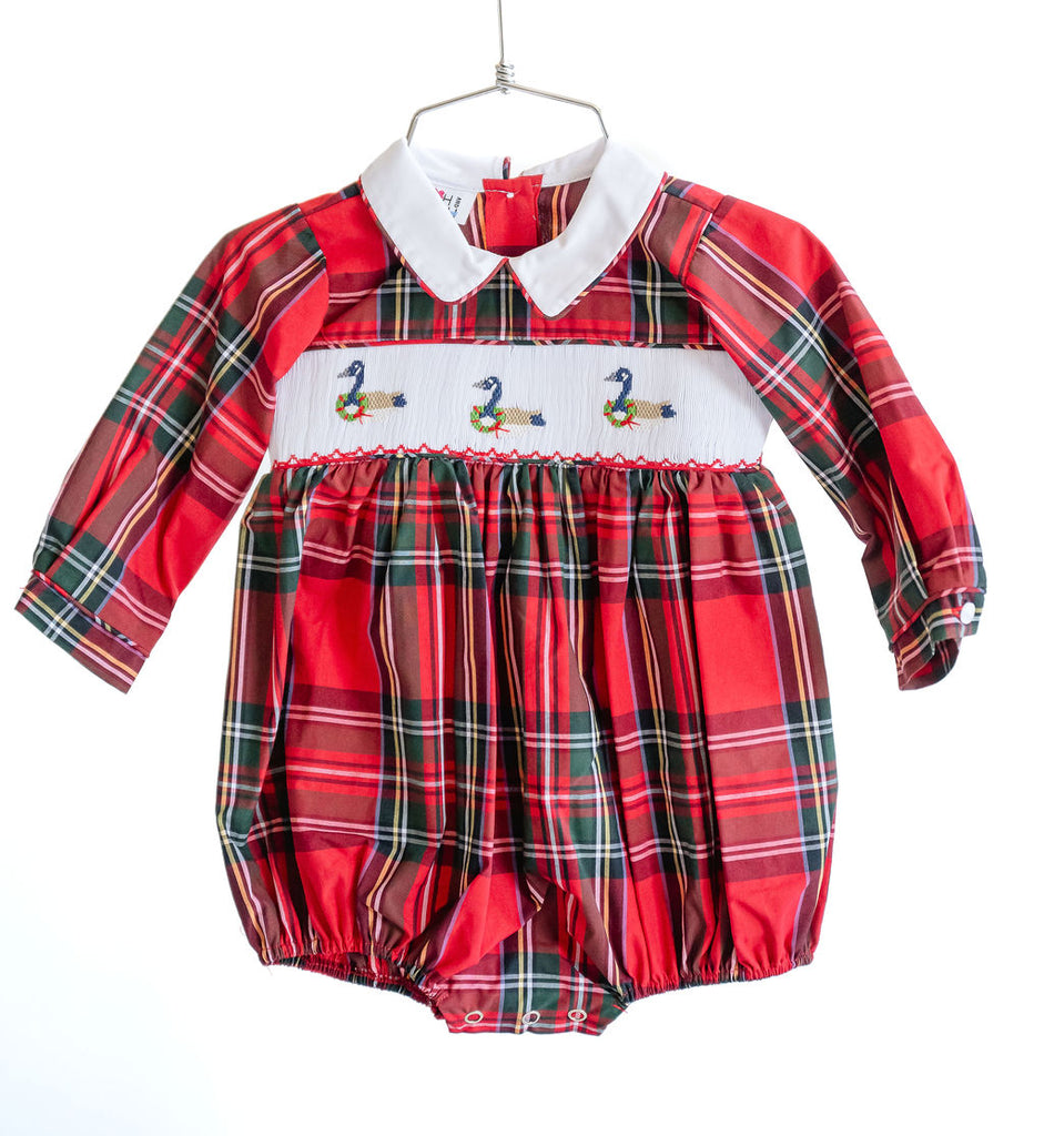 Christmas Geese Smocked Henry Bubble