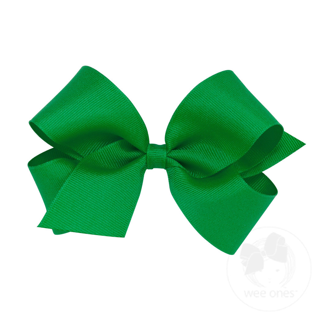 Medium Grosgrain Bow Green