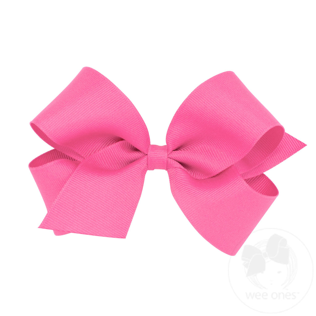 Medium Grosgrain Bow Hot Pink