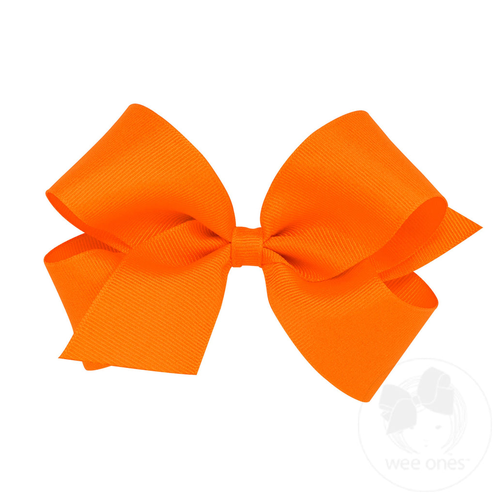 Medium Grosgrain Bow Orange