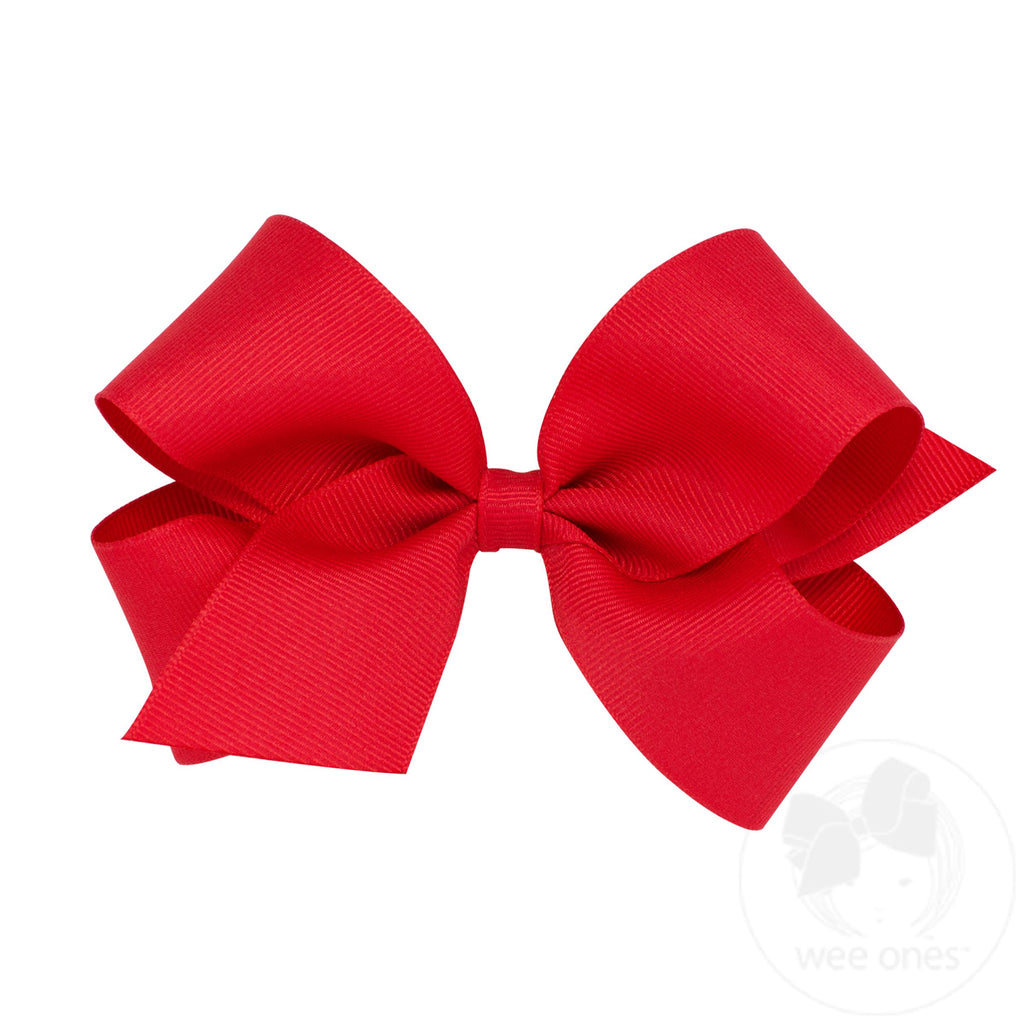 Medium Grosgrain Bow Red