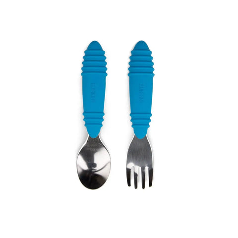 Spoon + Fork- Dark Blue