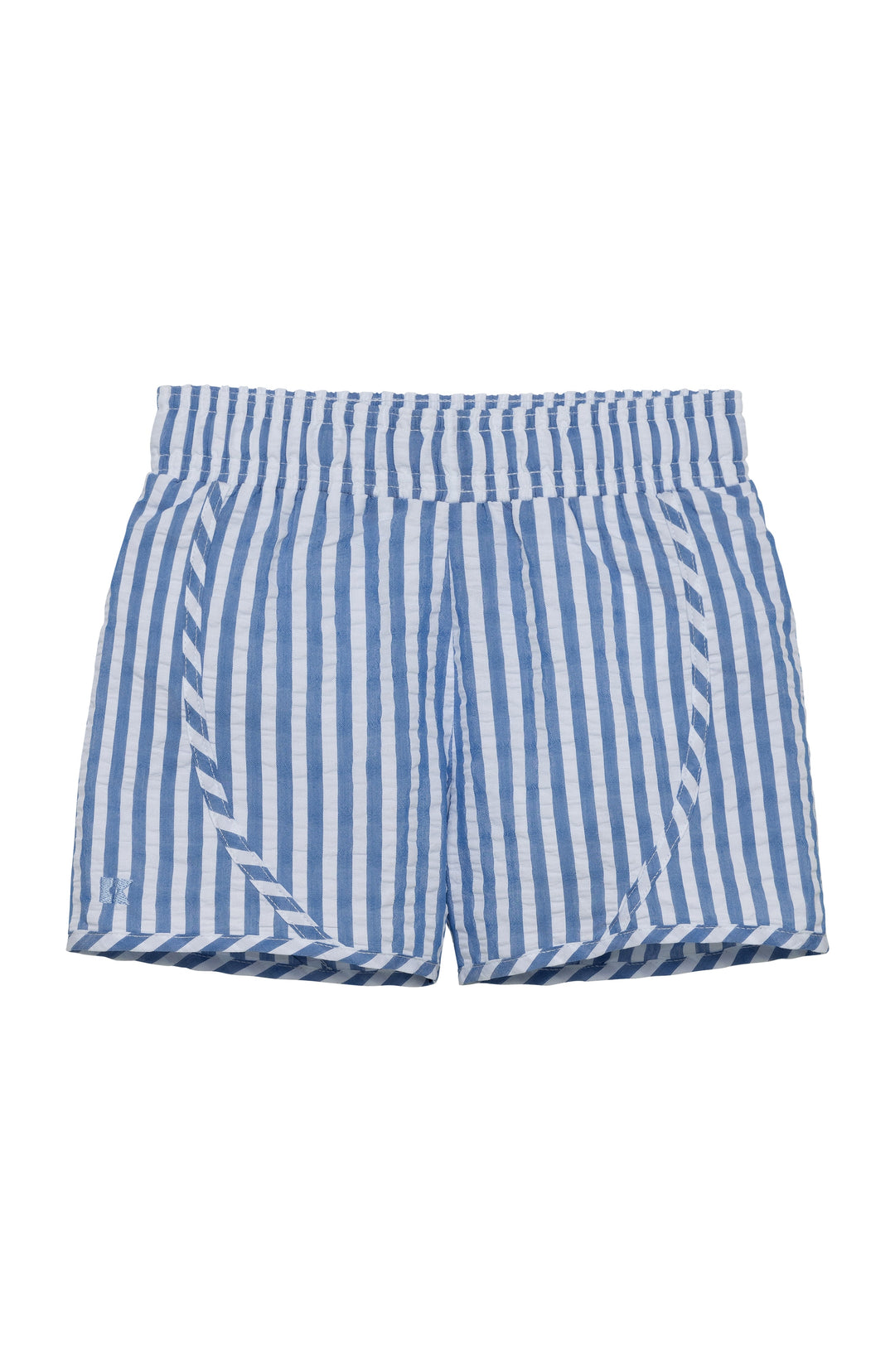 girls seersucker shorty short 3/4