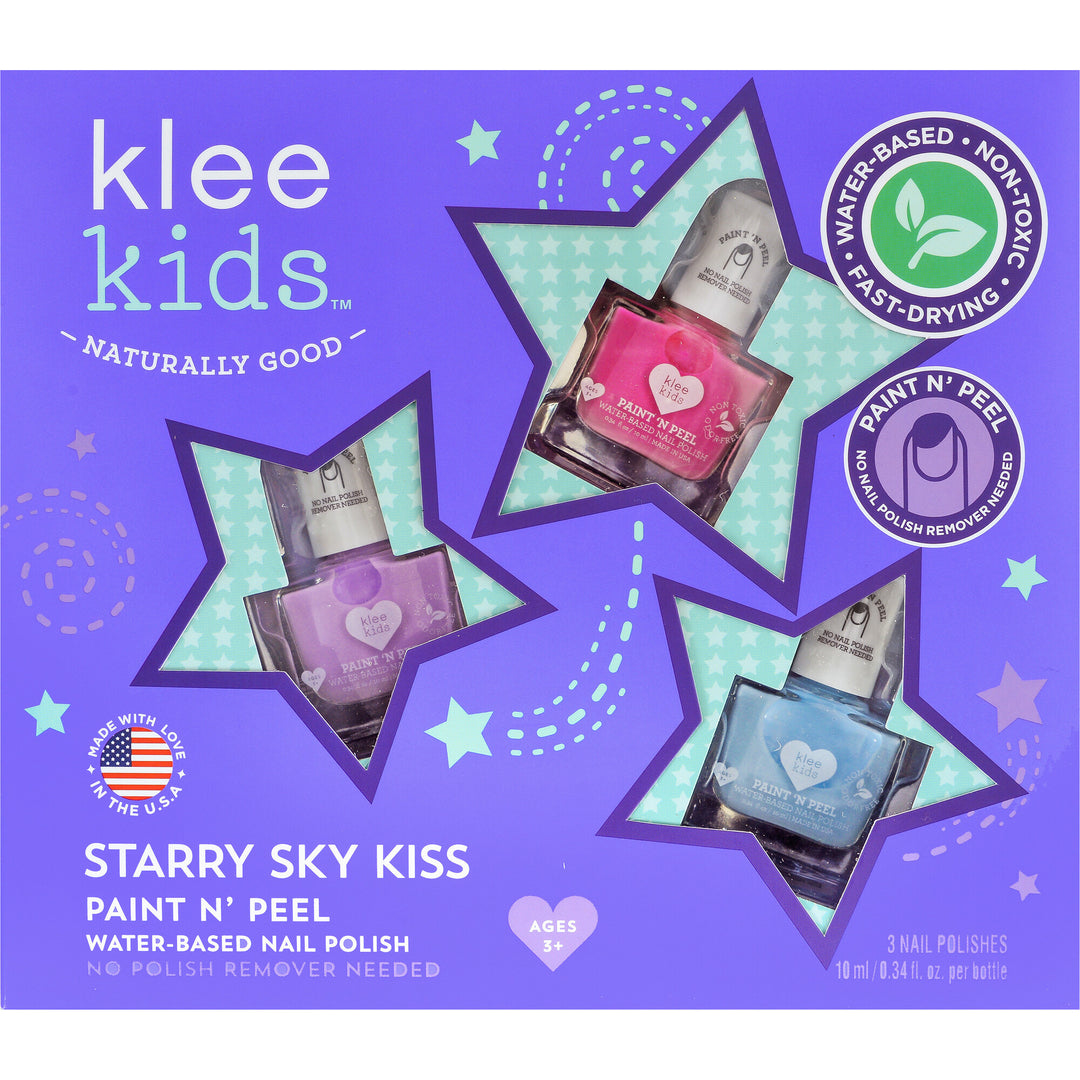 Klee Kids Water-Based Nail Polish Set | Starry Sky Kiss