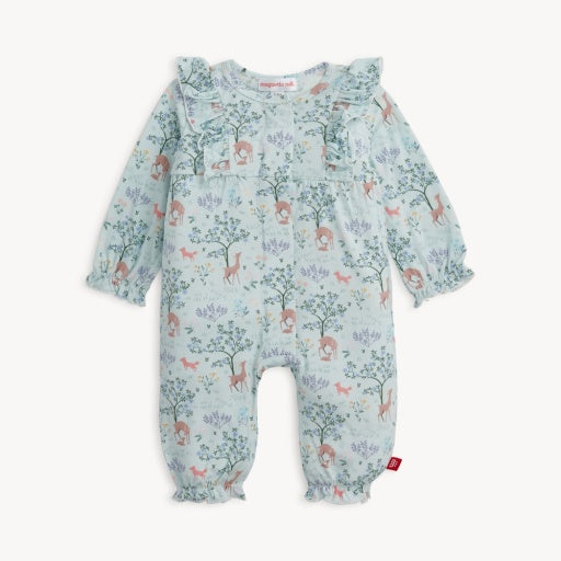 LOVE YOU DEERLY MODAL RUFFLE ROMPER