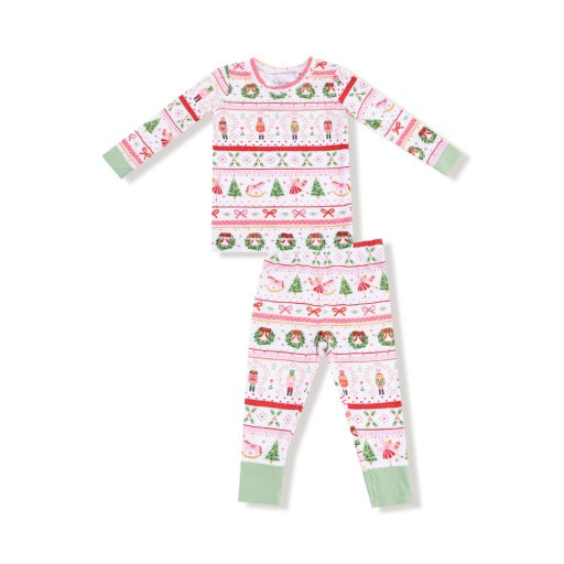 Sugar Plum Fairy - Nutcracker Fair Isle - Pink - L/S Loungewear Set