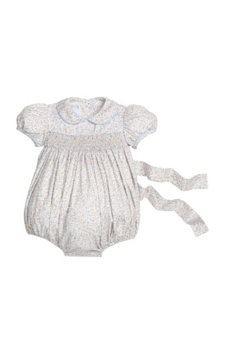 Smocked Peter Pan Bubble - Winthrop Floral