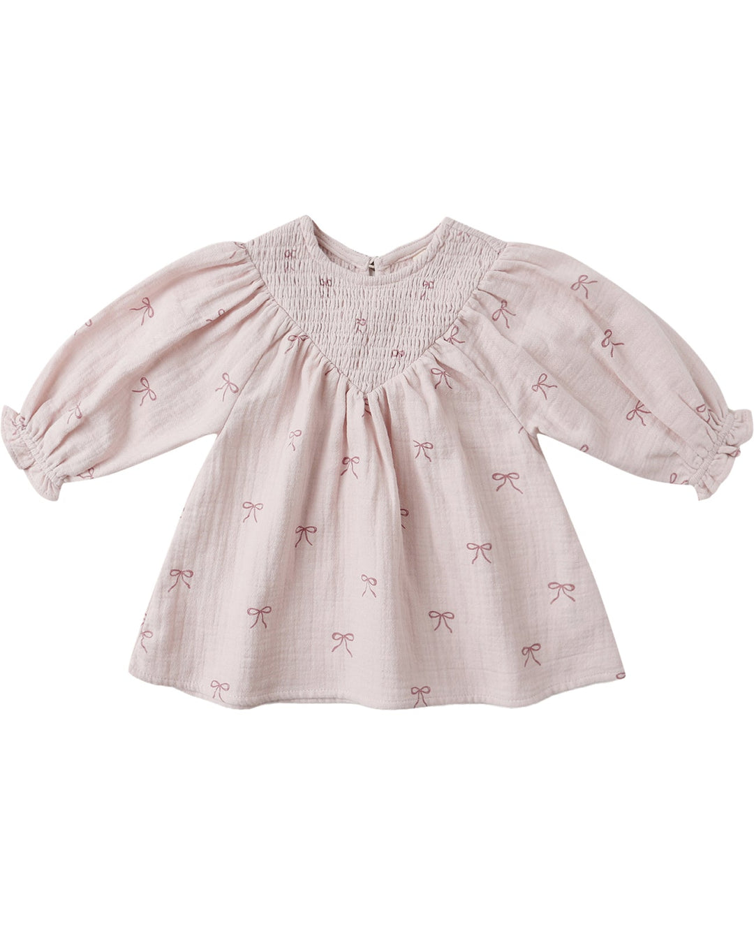 V SMOCKED DRESS || BOWS