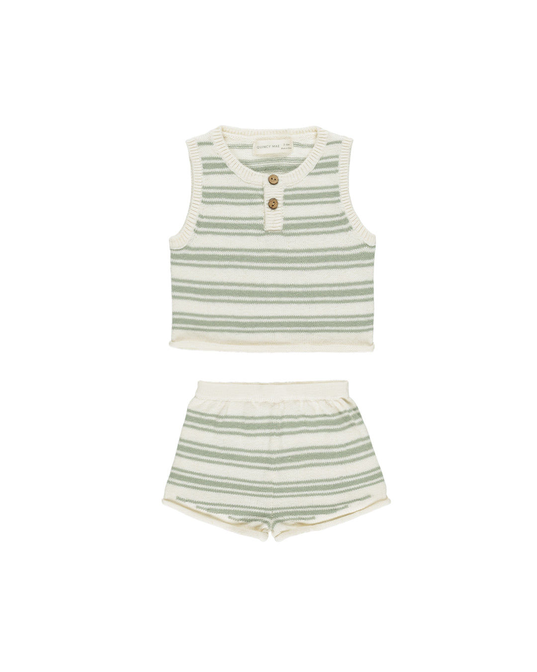 Taylor Knit Set- Sage Stripe
