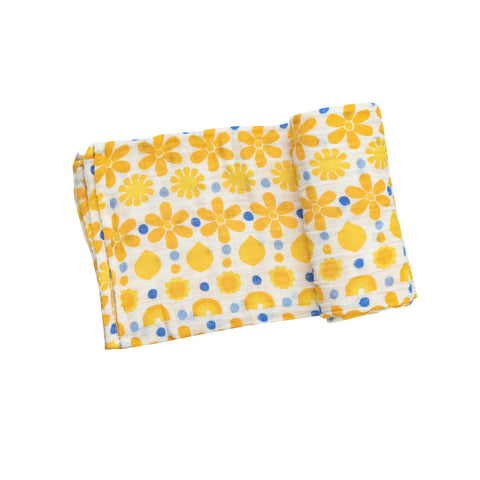 Swaddle Blanket - Sunny Lemon Geo