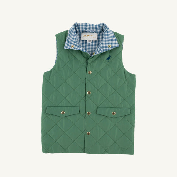 Gallatin Green/Barnsley Blue Mini Gingham/Barnsley Blue Vaughn Vest