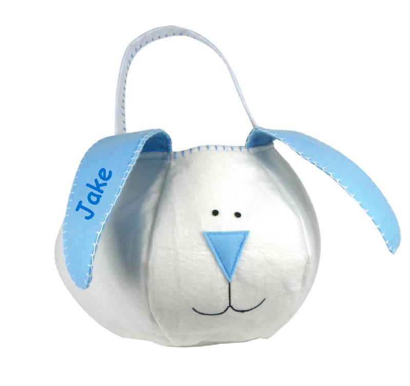 Blue Loppy Bunny Easter Basket