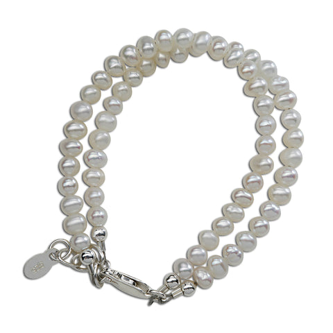 Sterling Silver Double Strand Bracelet- Elizabeth