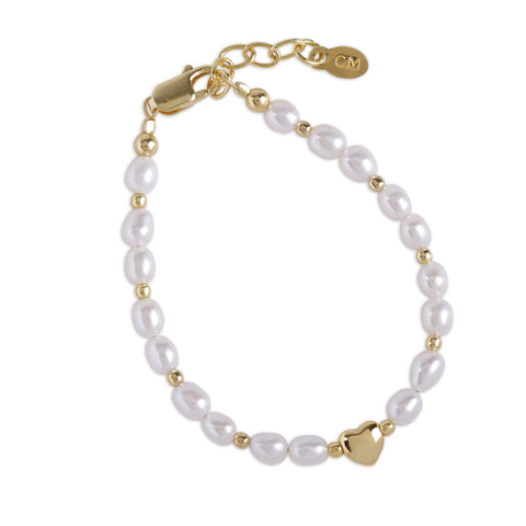 Gold Plated Pearl Baby & Children's Bracelet- Willow