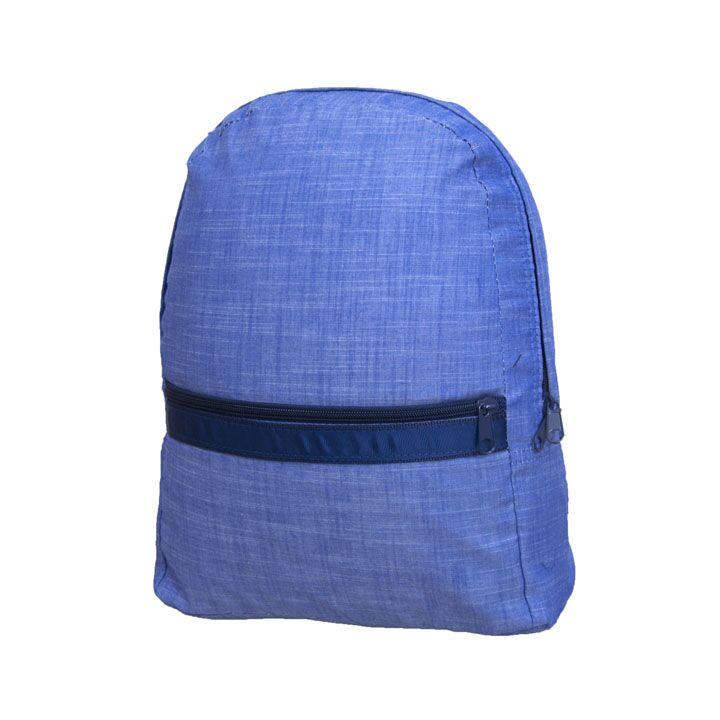 Medium Backpack- Navy Chambray