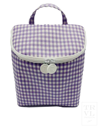 Take Away Insulated Bag- Gingham Lavender