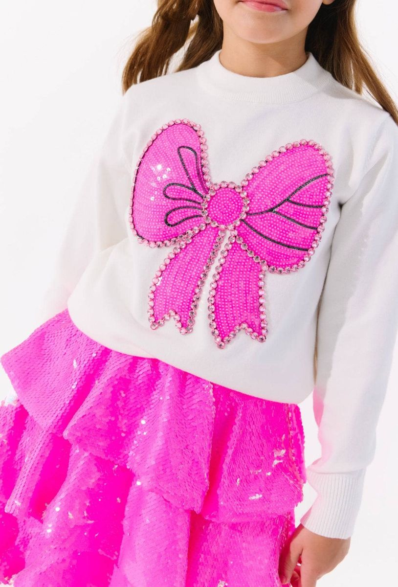 Pinky Big Bow Sweater