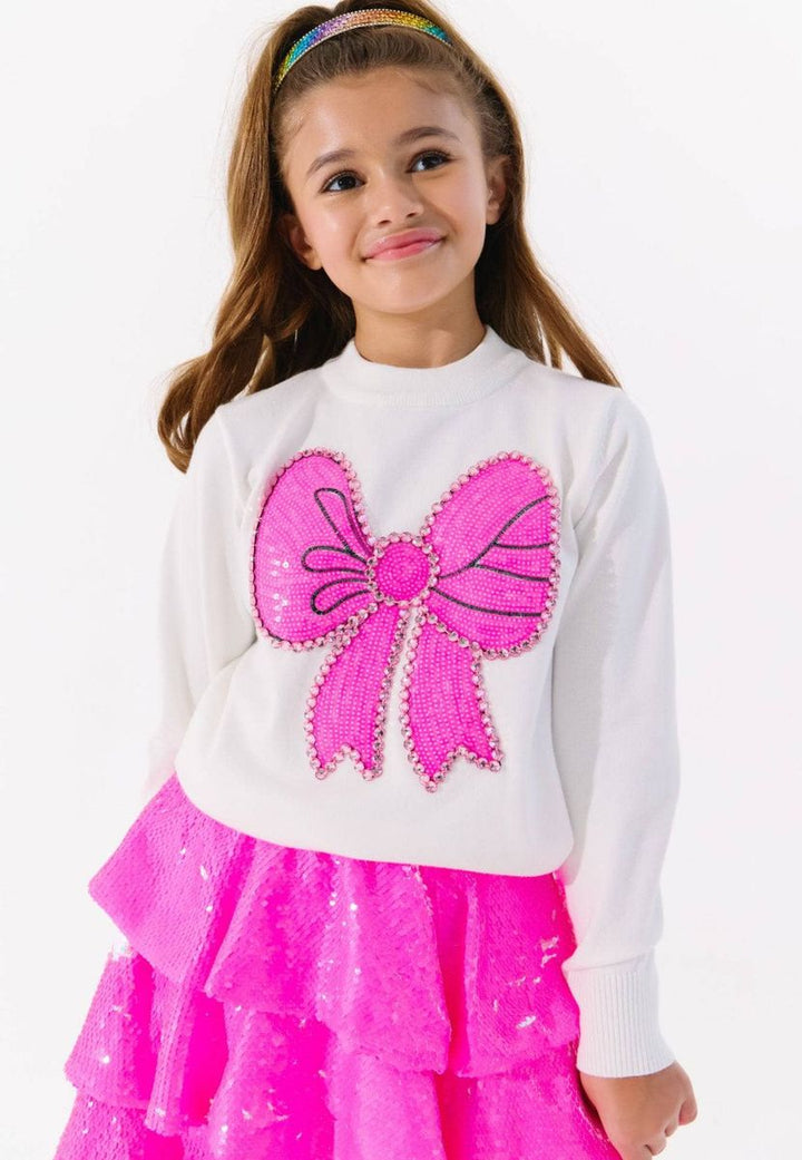 Pinky Big Bow Sweater