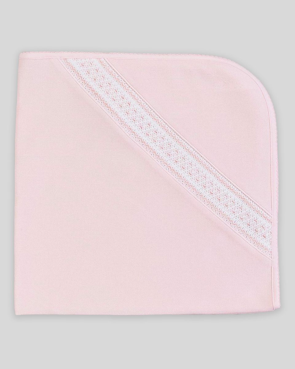 Daphne Hand Smocked Blanket-Pink