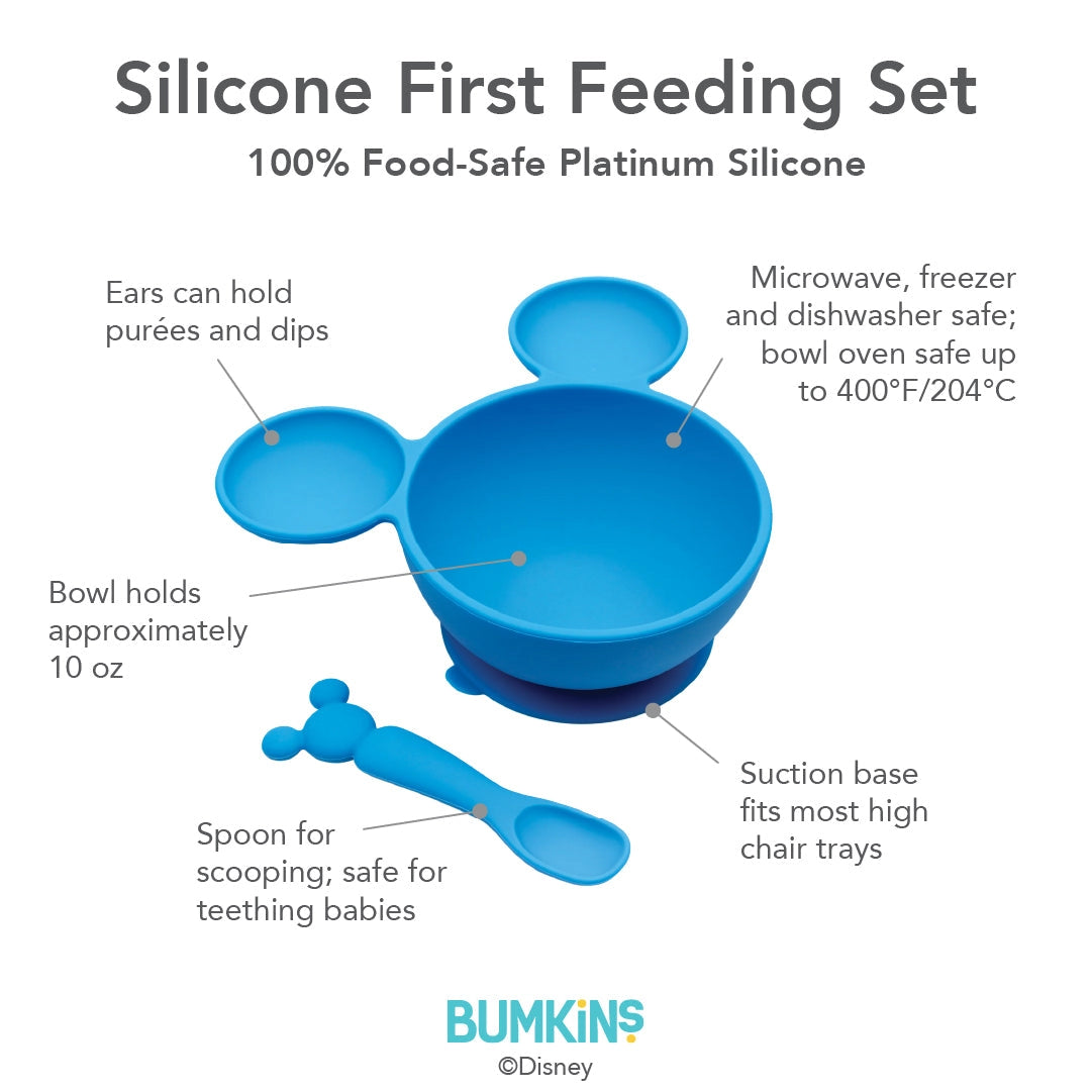 Silicone First Feeding Set- Mickey Mouse