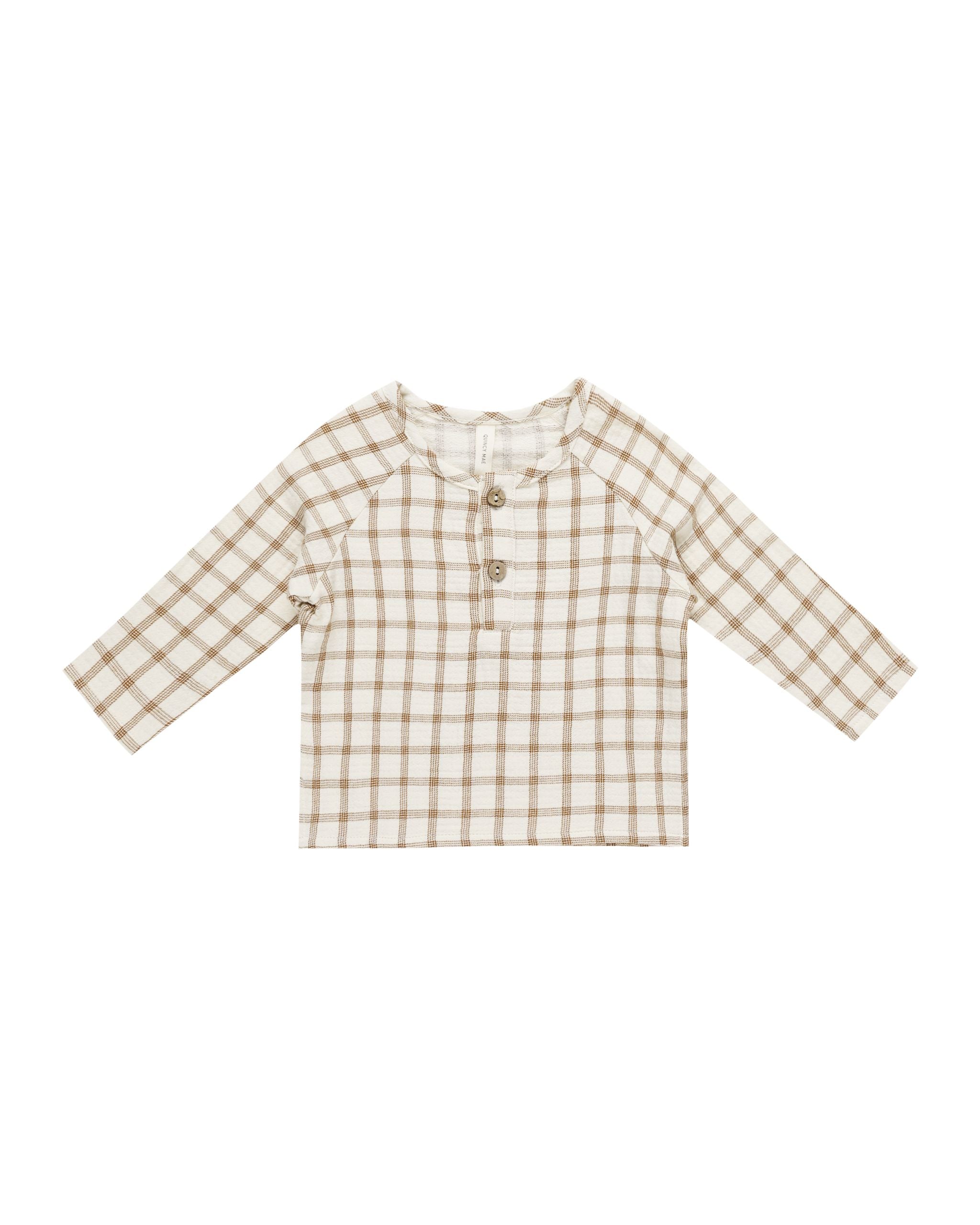 Zion Shirt- Cinnamon Plaid