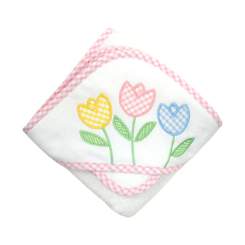 Boxed Hooded Towel and Washcloth Set- Tulip