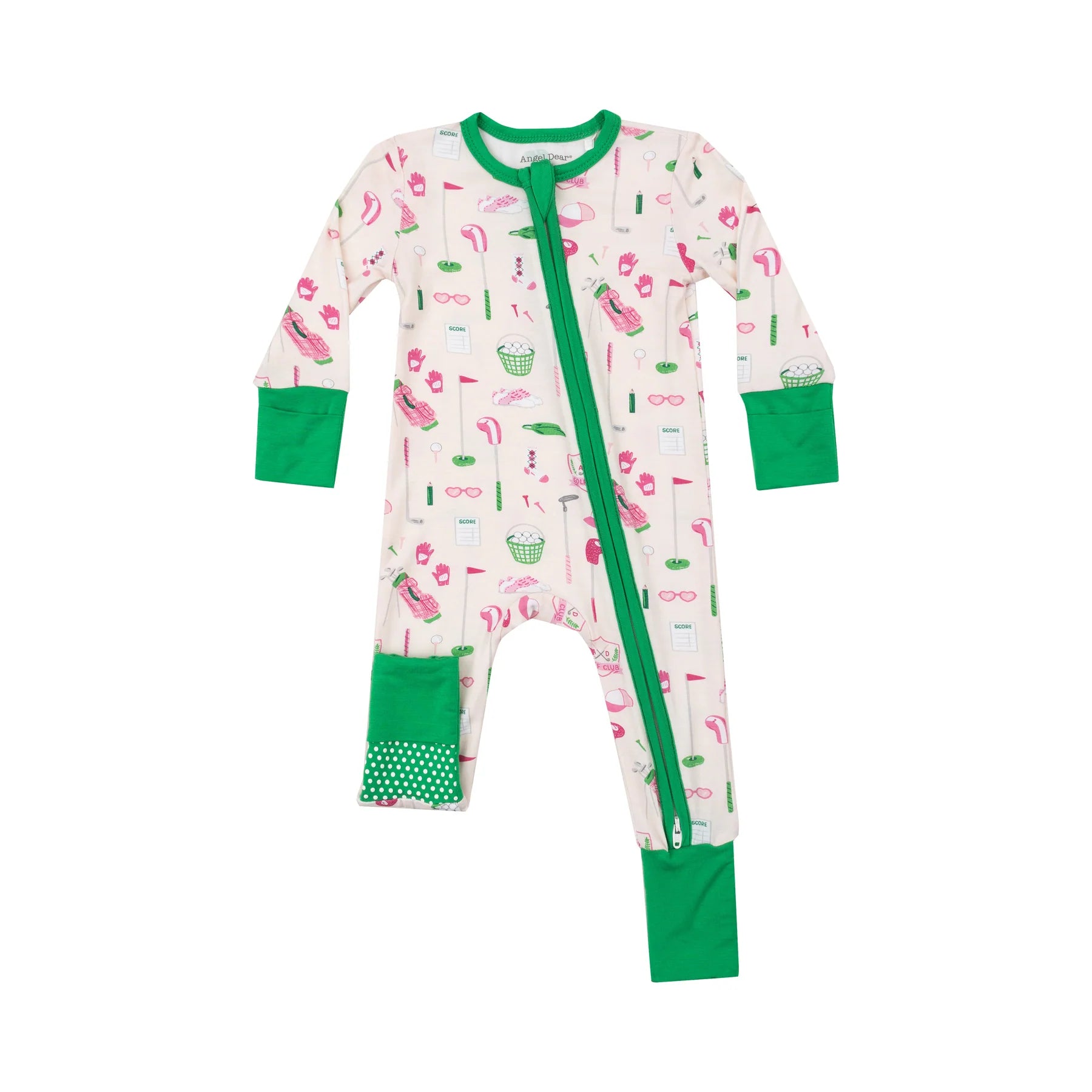 2 Way Zip Romper- Golf Club Pink