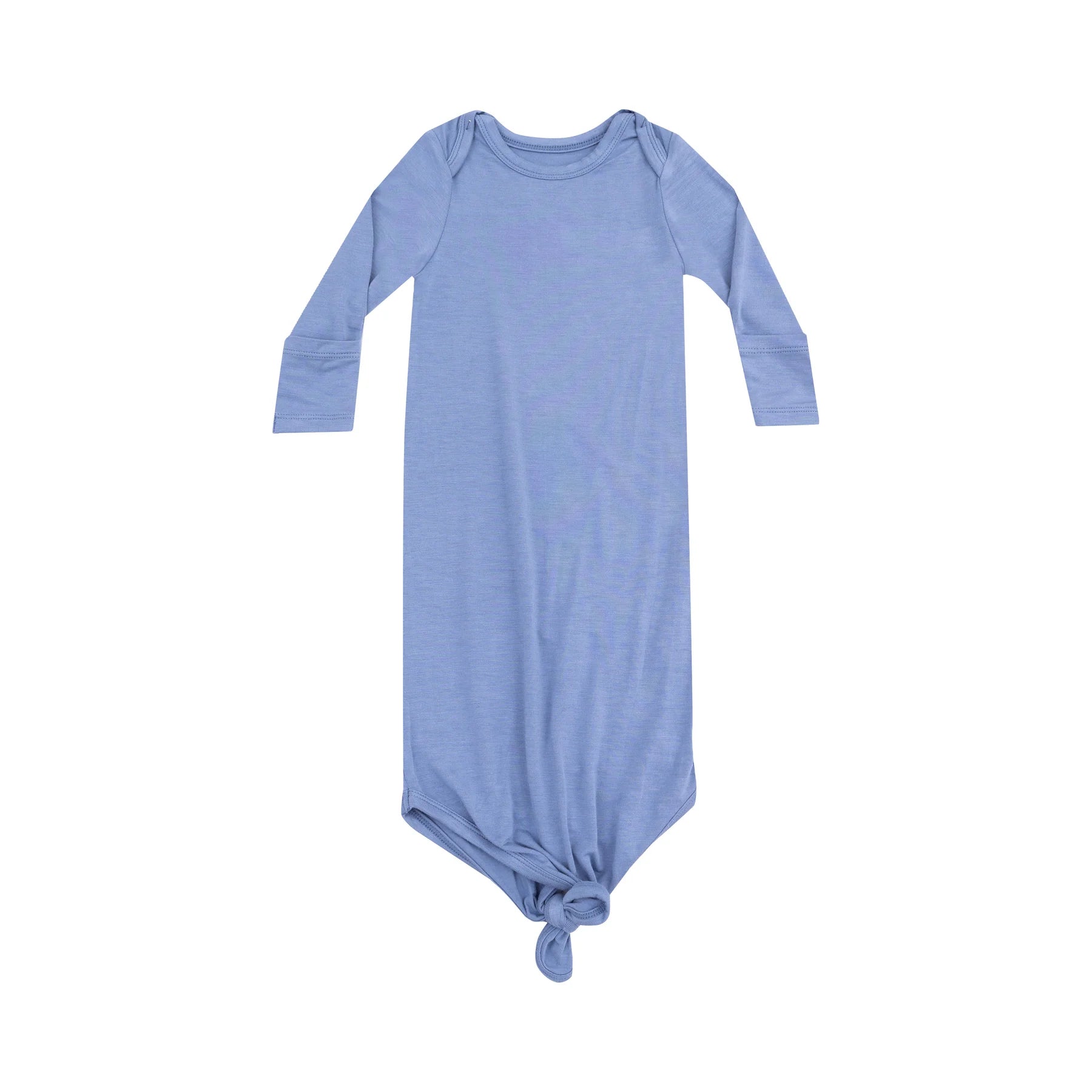 Solid Country Blue Knotted Gown