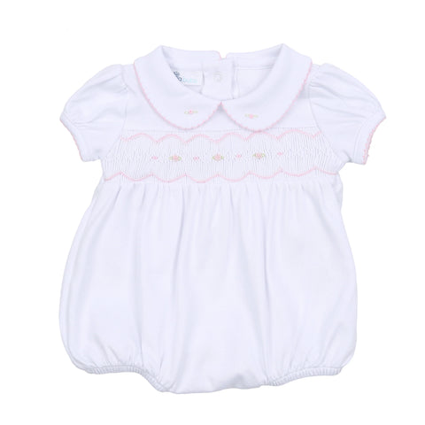 Ava and Archie Smock Collar S/S  Bubble- Pink