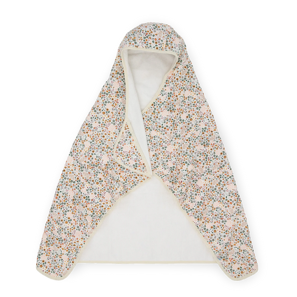 Toddler Hooded Towel- Pressed Petals