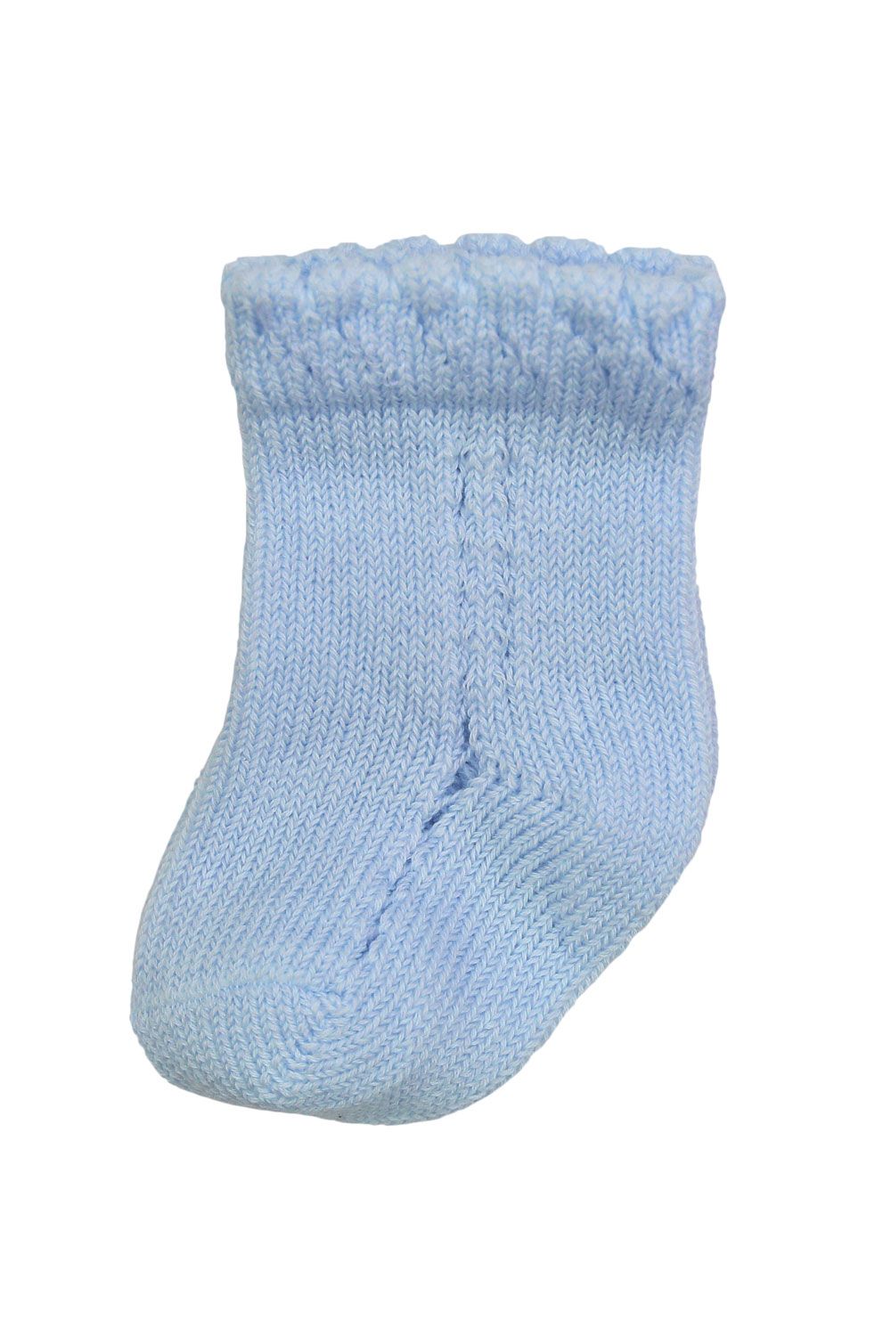 Open-work Cotton Socks-Sky Blue