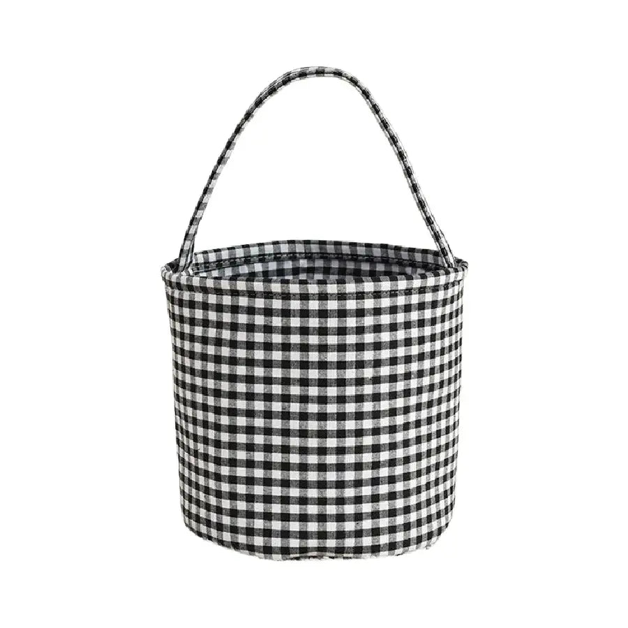 Halloween Basket- Black Check