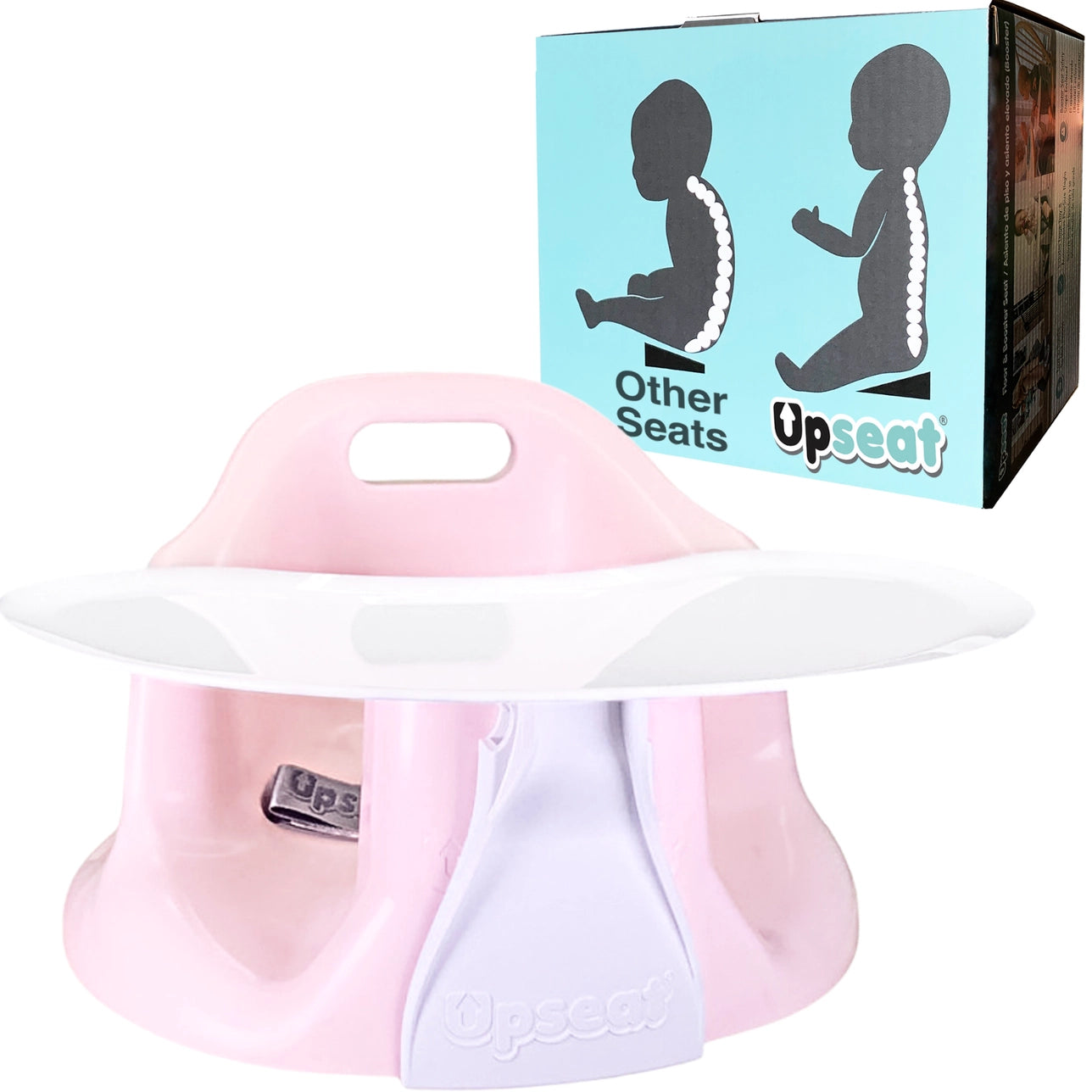 Baby Booster UpSeat w/Tray - Pink