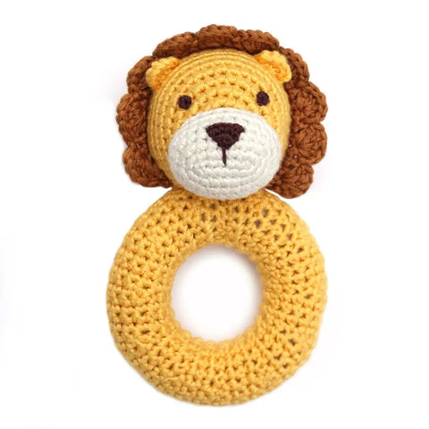 Crocheted Rattle-  Lion Ring