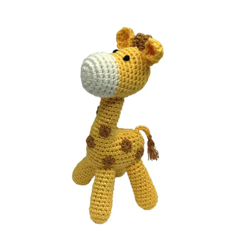 Crocheted Rattle- Standing Giraffe
